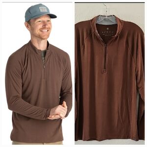 Free Flay Apparel Men's Waffle Quarter Zip.